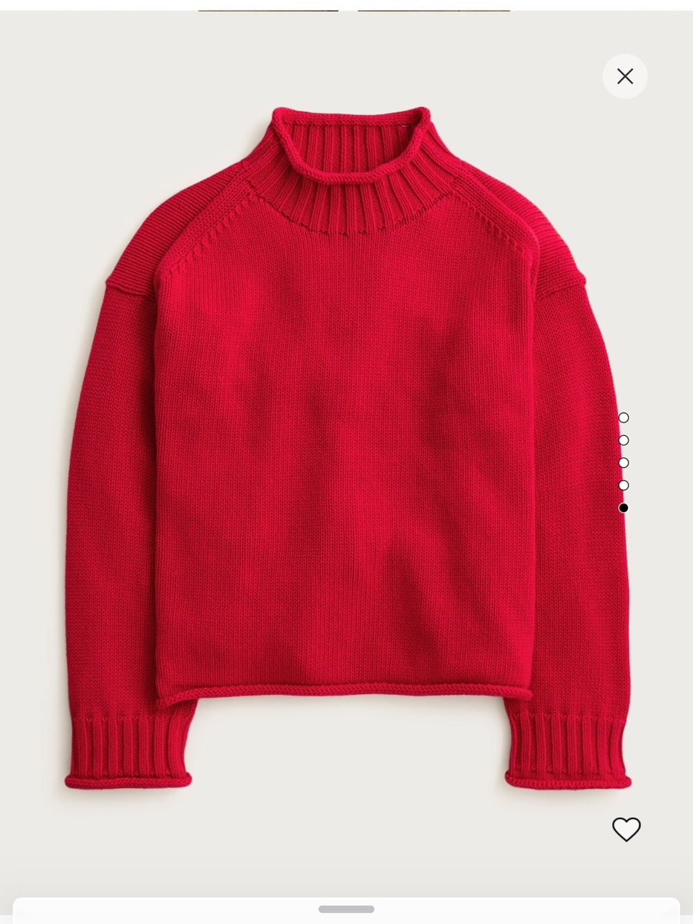J.Crew red 2025 Rollneck Sweater M - Picture 5 of 8
